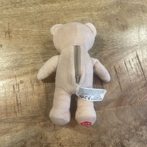 Build A Bear Zipper Back Tan Teddy Bear 7" Stuffed Plush Spin Master - Picture 3 of 7